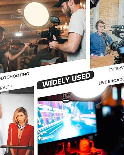 Neewer LED Bi-Color Studio Round Lighting, Ultra Thin Studio Edge Flapjack Light, 18''/45.5cm 70W Dimmable Portrait Light with AC Adapter/2.4G Wireless Remote (Battery/Light Stand Not Included)