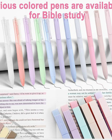 Lestp Bible Cover Case Study Supplies for Women Gifts Large Bible Cover with Highlighters Pens Tabs Cute Quilted Carrying Case Christian Journal Kit Accessories Christian Gifts Sticky Notes A