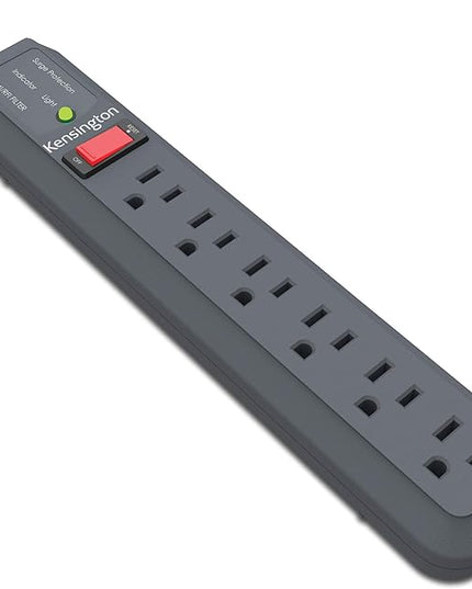 Kensington Guardian 6 Outlet Power Strip, 15ft Surge Protector, 15-Foot Cord, 540 Joules, Black(K38215NA)