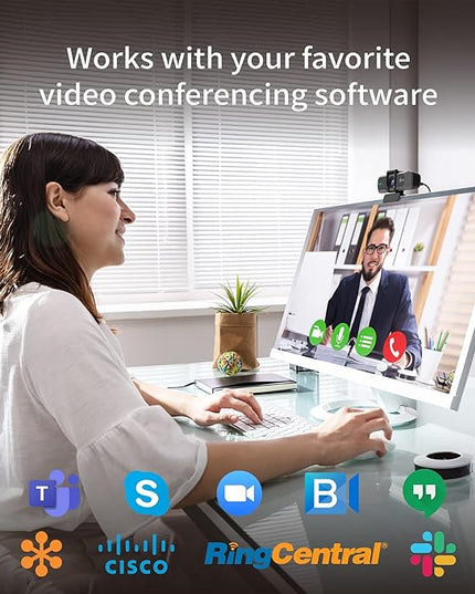 j5create 4K Wide Angle Webcam with Microphone/Privacy Cover for Video Conferencing, Streaming, Recording and Online Teaching, Supports Zoom, Skype, Teams, OBS and More (JVU430)