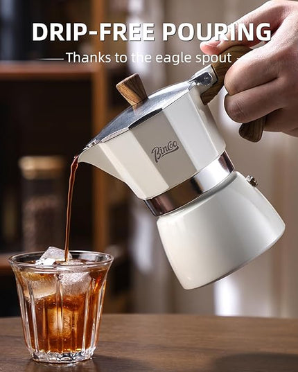 Espresso Maker Stovetop,Camping Moka Pot 2 Cup/120ML,Stove Top Espresso Italian Coffee Maker,Easy to Use (Blue)