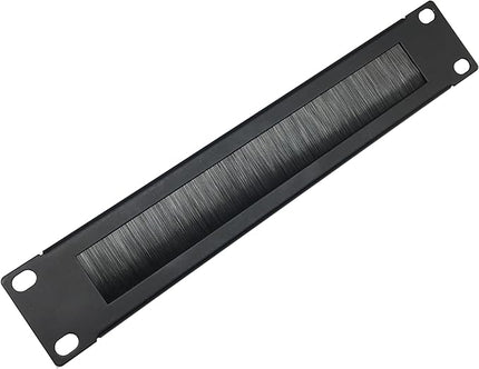 QiaoYoubang 10 inch 1U Mini Brush Cable Management Panel Cable Manager with Brush Strip for Cable Entry in 10 Inch Server Rack, Network Cabinet or Desktop Rack