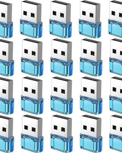 20Packs USB C to USB Male Adapter,USBA to Type C Super Fast Charging Transfer and OTG Function, USBA to C Adapter Compatible with iPhone15/16/17 Plus Pro Max/iPad Pro Air 4 Mini 6 Almost USB Devices