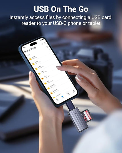 Syntech USB C to USB Adapter Pack of 2 USB C Male to USB3 Female Adapter Compatible with iPhone 17 Pro Max MacBook Pro Air 2024 iMac iPad mini Pro, Other Type C or Thunderbolt 4/3 Devices, Midnight