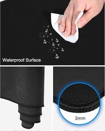 2-in-1 Mouse Pad with Wireless Charging, Gaming Mouse Pad, 31.5"x15.8" Large Desk Mat for Laptop/Keyboard, Waterproof Smooth Surface, Non-Slip Base, No Adapter