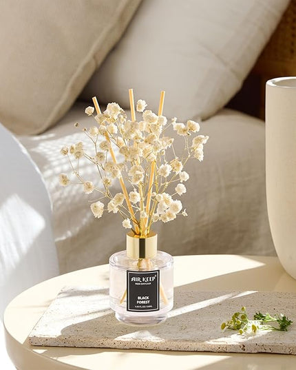 Airkeep Reed Diffuser Set of 3, Black Forest Eucalyptus Moss Citrus Oil Reed Diffusers for Bedroom Living Room Office Aromatherapy Oil Reed Diffuser for Gift 50ml