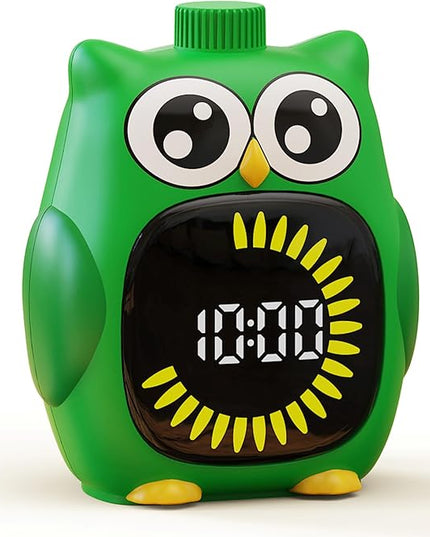 Doli Yearning Visual Timer for Kids, 99 Minute Cute Owl Digital Countdown Timer for Home School Classroom Supplies Study, Silent Time Management Tool (Green)