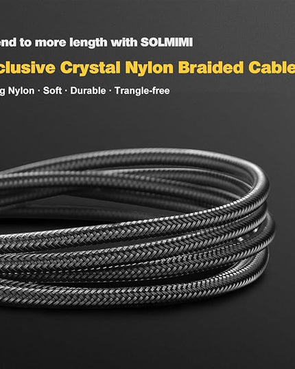SOLMIMI 1/4 to 3.5mm Headphone Jack Adapter (2-Pack), TRS 6.35mm Male to 3.5mm Female Stereo Audio Adapter Cable for Headphone, Speaker, Mixer, Guitar Amplifier, Piano, Keyboard - 1FT