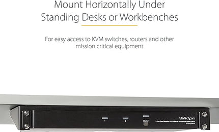 StarTech.com 1U Wall Mount Patch Panel Bracket – 19 in – Steel - Vertical Mounting Bracket for Networking and Data Equipment, TAA (RK119WALLV)
