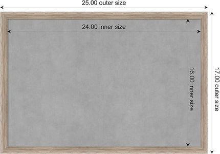 Amanti Art White Framed Magnetic Board 17x25 Medium Vision Board for use with Magnets, 100% Metal Sheet to Display Items as Office Decor or for Home Organization in mudroom, Kitchen or Kids Room
