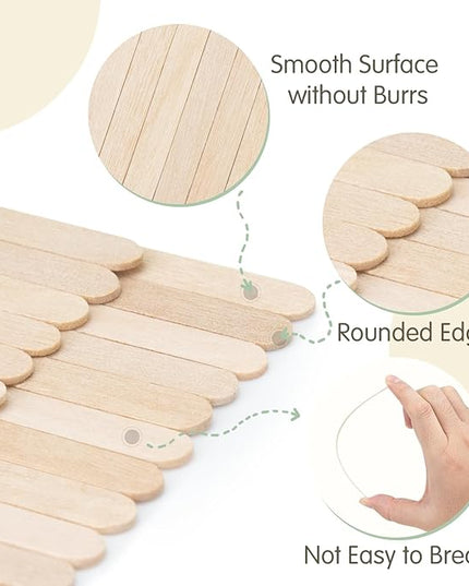 WISYOK 1000 PCS Coffee Stirrers, 5.5 Inch Premium Birch Wood Sticks, Smooth Round Ends, Splinter-Free Disposable Stir Sticks for Coffee, Cocktails, Office, Home, Coffee Bars