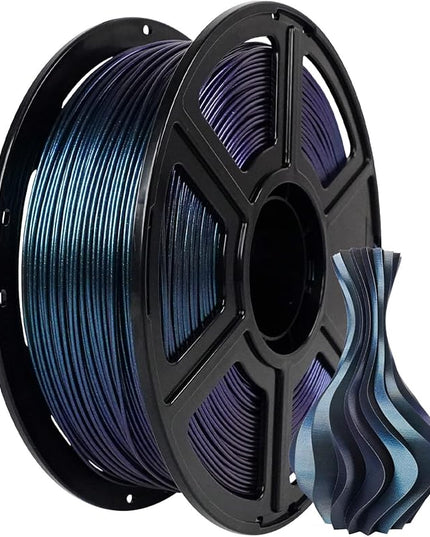FLASHFORGE PLA Filament 1.75mm +/- 0.02mm Burnt Titanium, Color Changeable 3D Printer Filament 1kg (2.2lbs), Chameleon Changing Colors with Light, Perfectly Hide The Layer Line