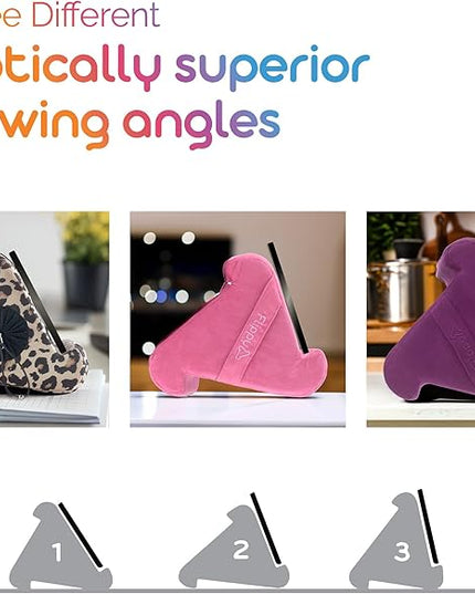 Flippy Original Tablet Pillow Stand & iPad Holder, Gift for Book Lovers & Readers, Multi-Angle Stand with Storage for Lap, Desk & Bed, Compatible with Kindle, Fire, iPad & Samsung, Smokey