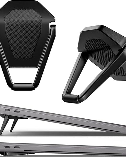 Laptop Stand for Desk, Portable Anti-Slip Keyboard Riser, Zinc Alloy Keyboard Stands, Computer Stand Compatible with MacBook Air/Pro, 10-15.6 Inches Laptops and Keyboards (Black)