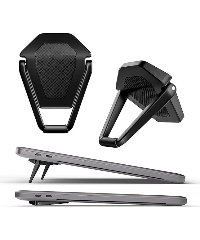 Laptop Stand for Desk, Portable Anti-Slip Keyboard Riser, Zinc Alloy Keyboard Stands, Computer Stand Compatible with MacBook Air/Pro, 10-15.6 Inches Laptops and Keyboards (Black)