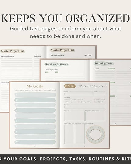 The ADHD Planner for Adults - Undated Daily & Weekly ADHD Journal for Disorganized People, 90 Days - Habit Tracker, Record Emotions & Mood - Academic Goals - Structure & Focus for Adults Brains