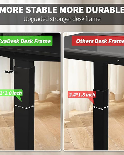 Electric Standing Widened Desk 63 * 30 Inches Adjustable Height with 4 Drawers, Double Storage Shelves Stand Up Desk, Home Office Workstation Sit Stand up Desk (Classical Black)