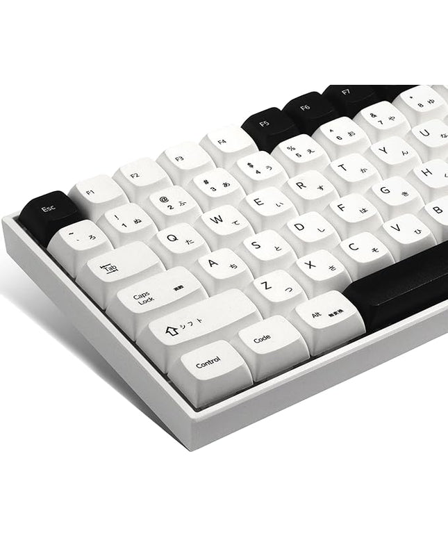 XDA White Keycaps, XVX Japanese PBT Keycap Sets, Bow Key caps 75 Percent Dye-Sublimation Keyboard Keycaps for 61/64/68/84/87/100/104/108 Cherry MX Mechanical Keyboard