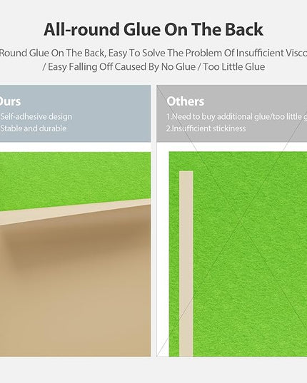 12 Pack Acoustic Panels Self Adhesive Sound Proof Foam, High Density Sound Acoustic Panel, 16X12X0.4 Inch 4:3 Rectangle Panels in Home, Office, Reccording Room, Studio, More(Fruit Green)