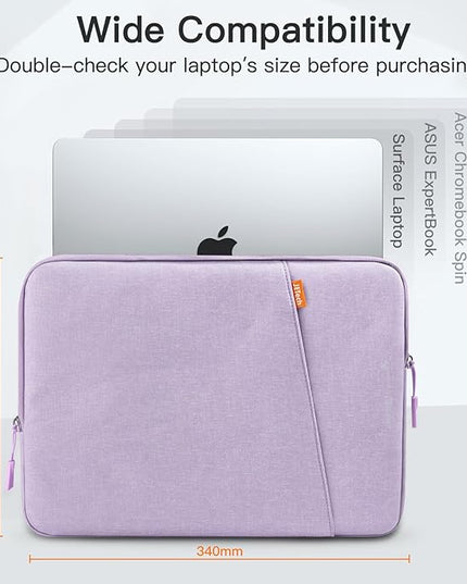 JETech Laptop Sleeve for 13-14Inch MacBook Air/Pro (M5/M4/M3/M2/M1) 2020-2025, 13-13.6 Inch Notebook, Waterproof Shock Resistant Bag Case with Accessory Pocket (Light Purple)