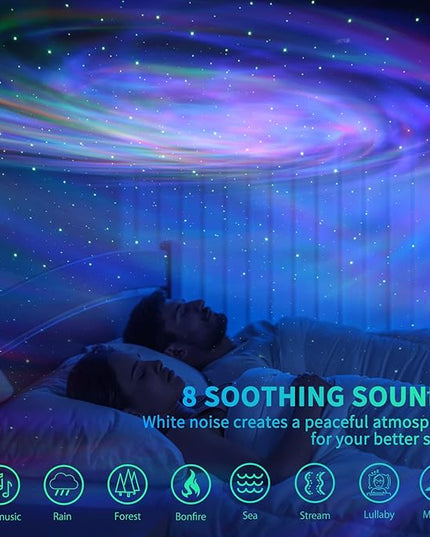 AIRIVO Star Projector, Galaxy Light Projector, Night Light Projector & Music Speaker & White Noise, Sound Machine Projector for Kids Adults, Bedroom, Room Decor, Party, Ceiling