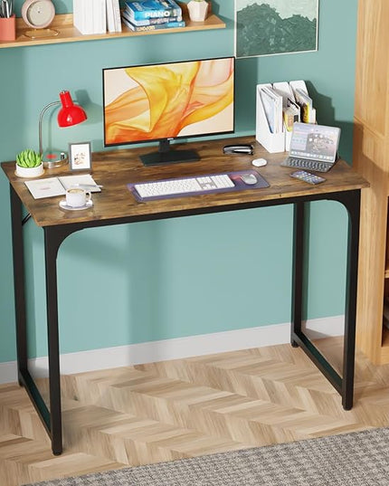 PayLessHere 32/39/47 inch Computer Desk Study Writing Table, Adjustable feet, Modern Furniture for Home Office (1, Vintage, 39 inch)