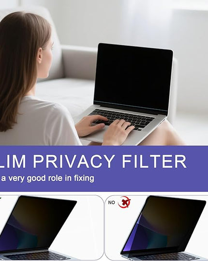 360° Privacy Screen Protector for MacBook Pro 16 Inch (2021-2024, M1, M2, M3, M4, Pro, Max), Privacy Screen Filter for MacBook Pro 16 Inch Anti-Spy/Anti Fingerprint/Anti Blue Light/Anti Glare