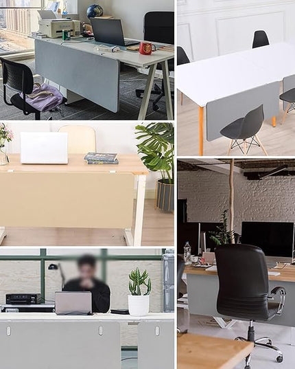 Under Desk Floor Length Privacy Panel, Desk Divider Sound Proof Privacy Shields for Under The Table Privacy Panels for Students and Office(LxH 140x60cm/55.2x24in)