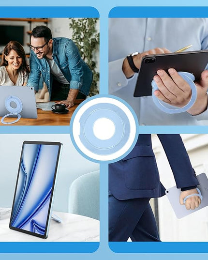 Universal Tablet Mount Holder Stand - 360 Rotating Desktop Tablet Magnetic Ring Holder Handle Grip Bracket Compatible for iPad Pro, Air, Mini, Galaxy, Fire, Kindle, All 6-13" Divice Accessories