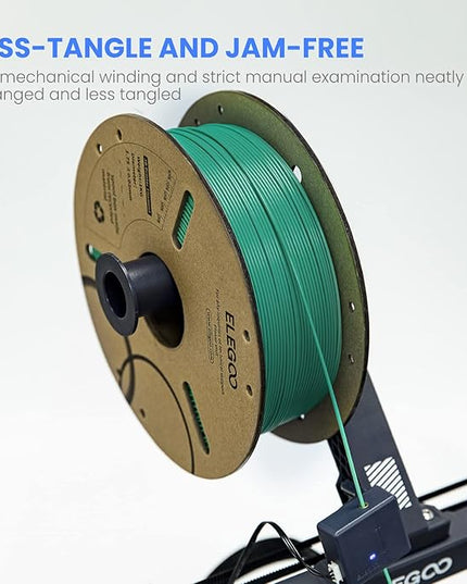 ELEGOO Silk PLA 3D Printer Filament 1.75mm Dual Color Green Red 1KG, Shiny Multicolor 3D Printing Filament Accuracy +/- 0.05mm, 1kg Spool(2.2lbs) Fits for Most FDM 3D Printers