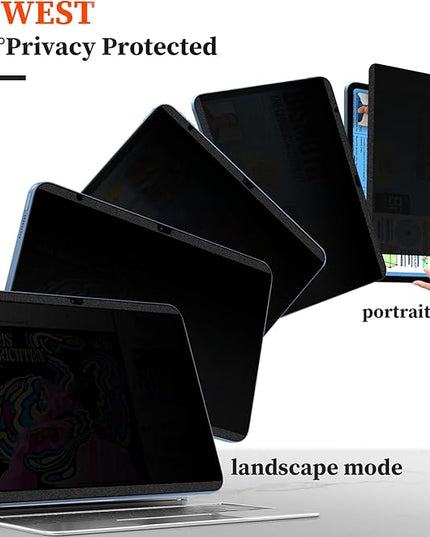 Upgraded 360° Magnetic Privacy Screen Protector for iPad 10th generation (2022) / 11th generation (2025) (Landscape+Portrait Privacy), Removable 4-Way Anti Spy Screen Film, Anti Glare Blue Light Filter, High Sensitive Bubble Free Screen