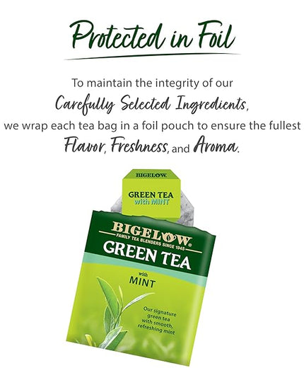 Bigelow Tea Green Tea with Mint, Caffeinated, 120 Count