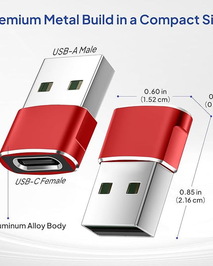 Elebase for Airpods Pro 3 Adapter,USB to USB C Adaptor 4Pack,USBC Female to A Male Cable Connecter for Apple Watch Ultra iWatch 11 10 9 8 7 SE 2,Airpods 4,iPad 8th 9th 10th Air 5th Mini 6th Generation