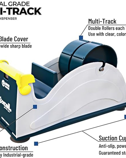 Excell ET-12271 Premium Extra Wide Multi-Rolls Steel Desktop Tape Dispenser, 2" Wide and 3" Core