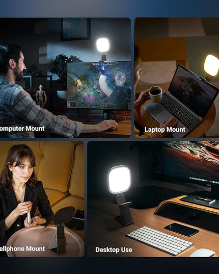 NEEWER BASICS 2Pcs 5" 10W LED Streaming Light, Bi Color Edge Lit Full Screen CRI95 USB Lamp with Multifunction Desk Stand, Monitor Laptop Computer Webcam Video Conference Zoom Recording Lighting, NL10