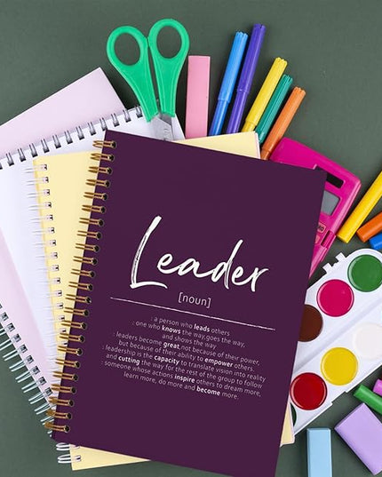 OXW Purple Meeting Notebooks for Work, Leadership Gifts Office Work Notebook Journal for Writing Note Taking, Thank You Gifts for Women Men Leader Mentor Boss Manager Principal, 5.5"x8.3"