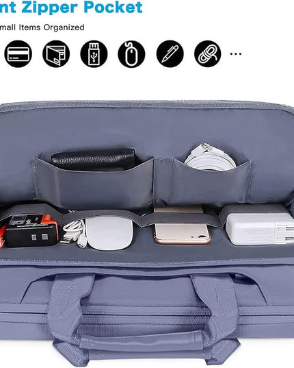 MOSISO 360 Protective Laptop Shoulder Bag Compatible with MacBook Air/Pro, 13-13.3 inch Notebook, Compatible with MacBook Pro 14 inch M5 M4 M3 M2 M1,Matching Color Sleeve with Belt, Lavender Gray