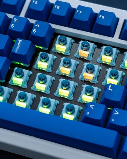 WS BigLucky Keyboard Switches: 5 Pins Mechanical Click Linear Tactile Switches Factory Pre Lubed Key Switch for MX Mechanical Keyboard 12Pcs (Multicolor)