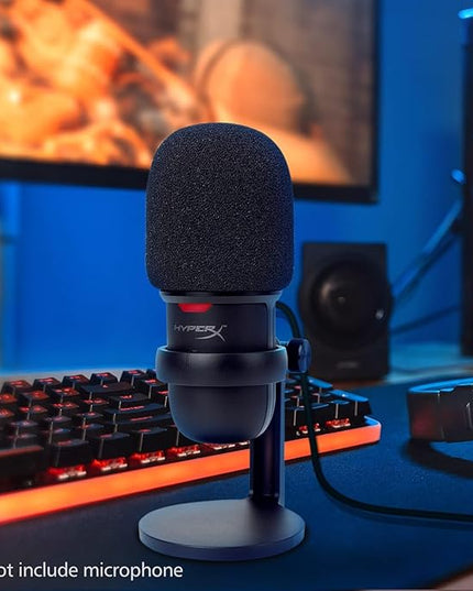 SoloCast Microphone Pop Filter Windscreen - Noise Reduction Gaming Mic Foam Covers, Mic Foam Cover Pop Filter Compatible with HyperX SoloCast White by SUNMON