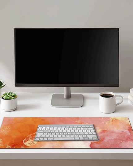 XL Mouse Pad Gaming Mousepad 31.5 x 11.8 Inch Large Keyboard Mat Mouse Pad for Home and Office Desk Accessories with Abstract Watercolor Art Design and Smooth Diatomite