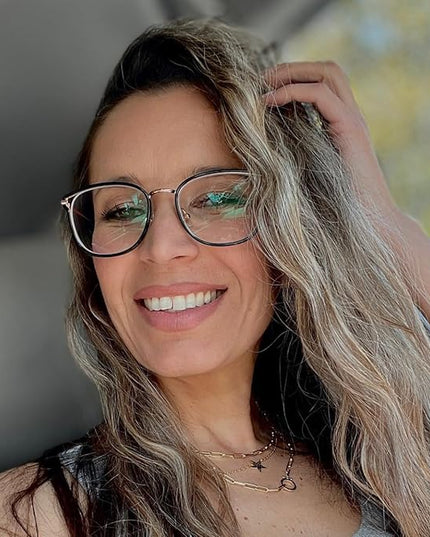 GUDVUE Blue Light Glasses, Computer/Gaming/TV/Phones Glasses for women, Anti Glare/UV400/Eye Strain