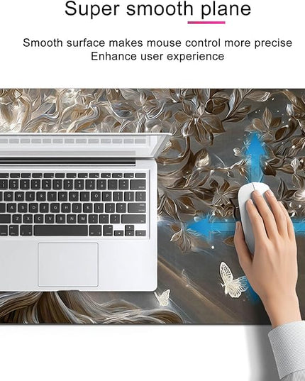 Mouse Pad Gaming Mousepad 31.5 x 11.8 Inch Desk Mat Large Keyboard Pad for Home and Office Desk Accessories Setups with Radiant Tree Artwork and Smooth Diatomite XL Mouse Mat