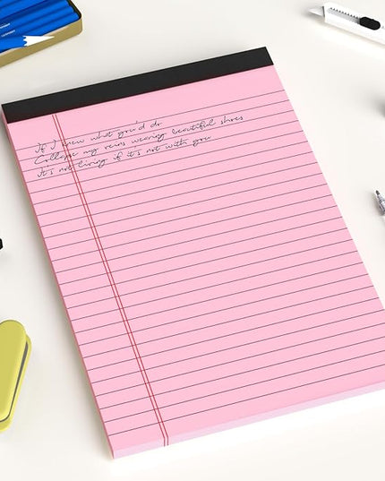 AILZFEI Pink Purple Small Legal Pad 5 x 8 College Ruled Color Legal Pads Paper Notepads 6 Pack Sturdy Back Writing Pads 5 x 8 Note Pads Perforated Narrow Ruled Pads of Paper