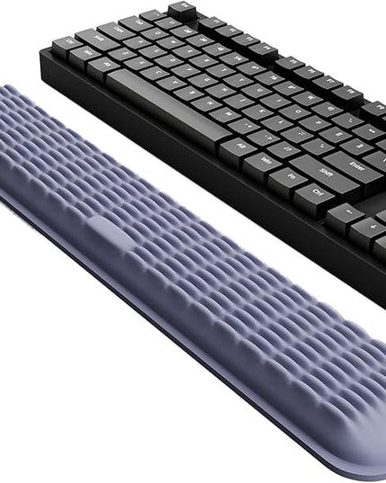 MEKASS Keyboard Wrist Rest, Soft Memory Foam Wrist Support for Keyboard, Keyboard Hand Rest Pad for Wrist Pain Relief, Keyboard Wrist Guard for Long Hours of Work, Gaming, Studying（Gray）