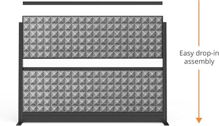 Stand Up Desk Store Studio Modular Wall and Sound Absorbing Room Divider | Sound Dampening Acoustic Panels for Office Cubicle | Noise Reduction and Noise Canceling Office Partition (70'' x 48'')