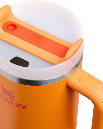 STANLEY Quencher H2.0 Tumbler with Handle and Straw 40 oz | Flowstate 3-Position Lid | Cup Holder Compatible for Travel | Insulated Stainless Steel Cup | BPA-Free | Goldenrod Coral