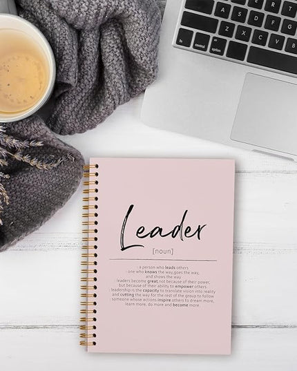 OXW Blush Notebooks for Work, Leadership Gifts Office Work Notebook Journal for Writing Meeting Note Taking, Thank You Appreciation Gifts for Women Men Leader Mentor Boss Manager Principal, 5.5"x8.3"