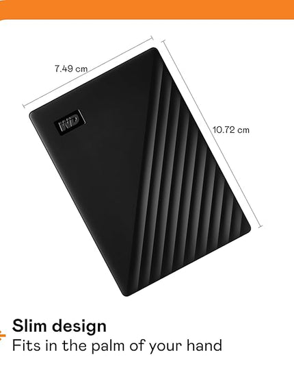 WD 6TB My Passport, Portable External Hard Drive, Black, Backup Software with Defense Against ransomware, and Password Protection, USB 3.1/USB 3.0 Compatible - WDBR9S0060BBK-WESN