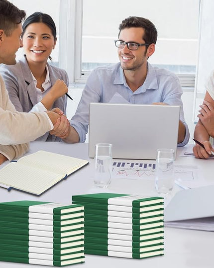20 Pack Journals for Writing College Ruled Notebooks Journal in Bulk, Hardcover Notebooks (200Pages) for Note Talking, Lined Bullet Journals for Home School Office, 5.7"x8.4", Dark Green