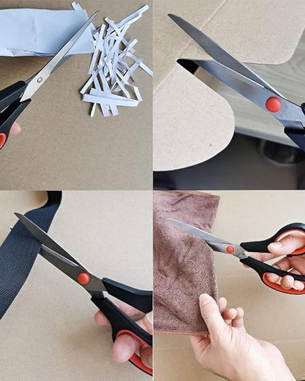 Scissors, Multipurpose office Scissors,8.5 Inch Ultra Sharp Shears, Comfort-Grip Handles Household scissors，Sturdy Sharp Craft Supplies - Pack of 5, Right/Left Hande